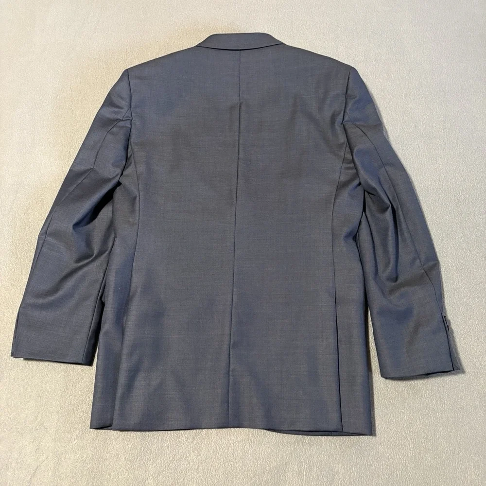 Jos A Bank Traveler Blazer 37R Navy Blue Slim Fit Modern Lightweight 100% Wool